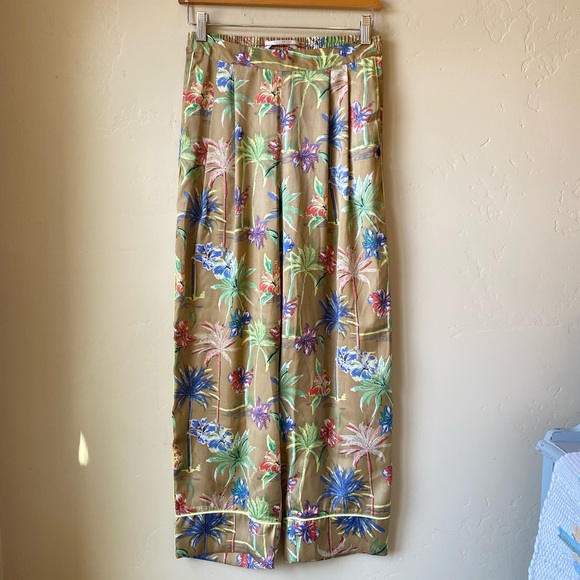 Scotch & Soda NWOT Tropical Print Wide Leg Trouser Pant - Picture 8 of 16